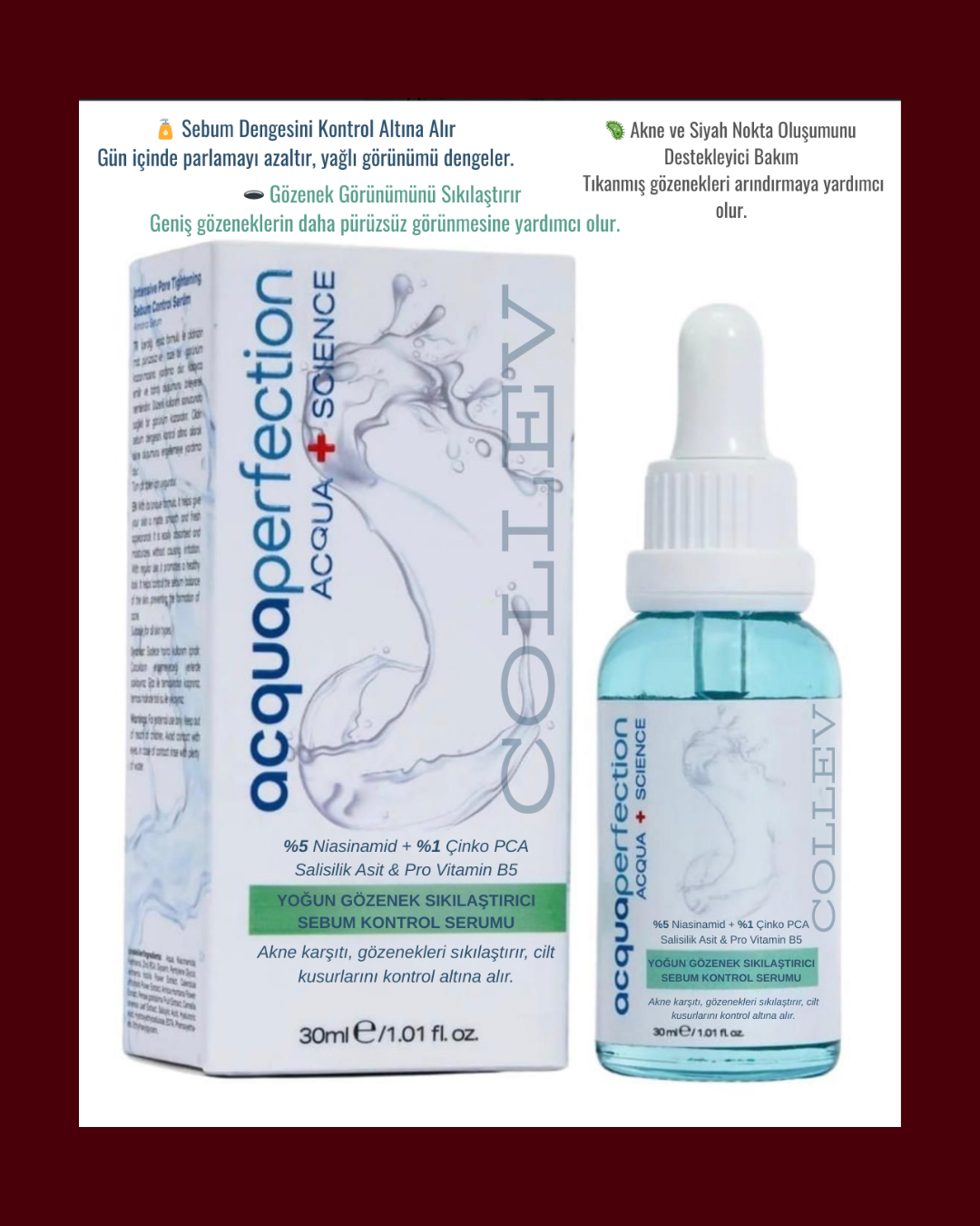 Yoğun Gözenek Sıkılaştırıcı & Akne Sivilce Giderici Serum